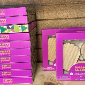 12 Mondo Llama Paint-Your-Own Wood Charcuterie Kit - Pink